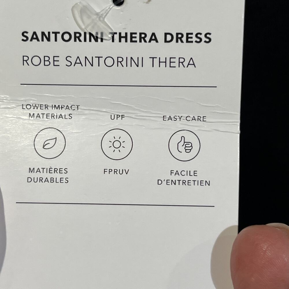 Athleta Santorini Dress Thera High Neck Black Lightweight Women Size Medium - Picture 6 of 14